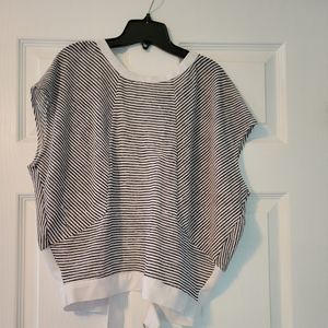 Black and white striped top
